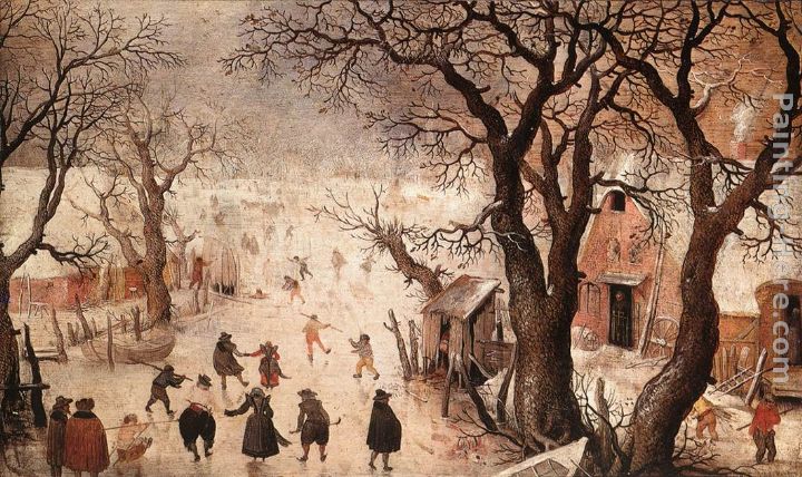 Winter Landscape painting - Hendrick Avercamp Winter Landscape art painting